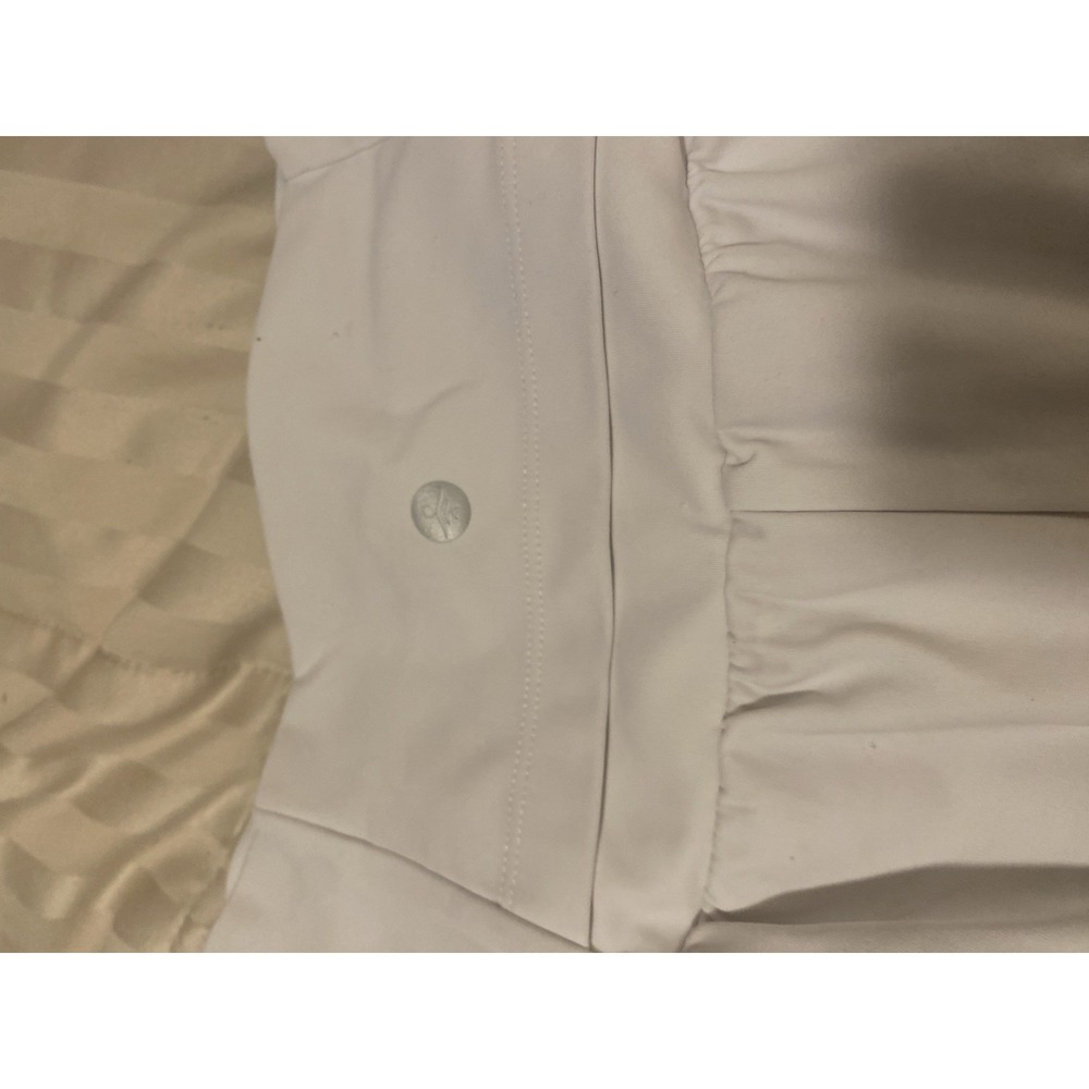 Size Small Ladies White Shorts Elastic Waist With‎ Back Zipper Pocket,0217 - Picture 6 of 6